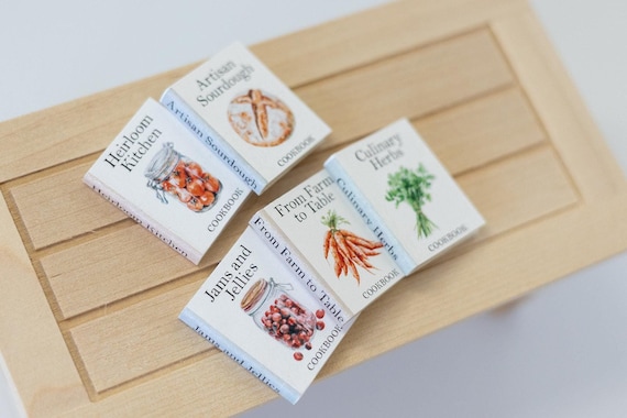 Modern Dollhouse Cookbook Set by MyTinyNestMiniatures