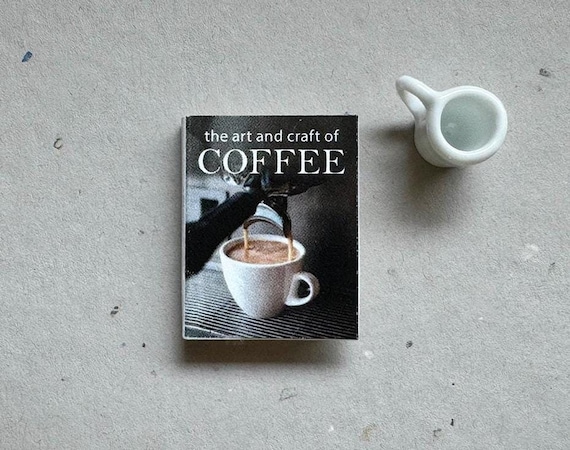 Miniature Coffee Lover's Book and Mug Set by MyTinyNestMiniatures