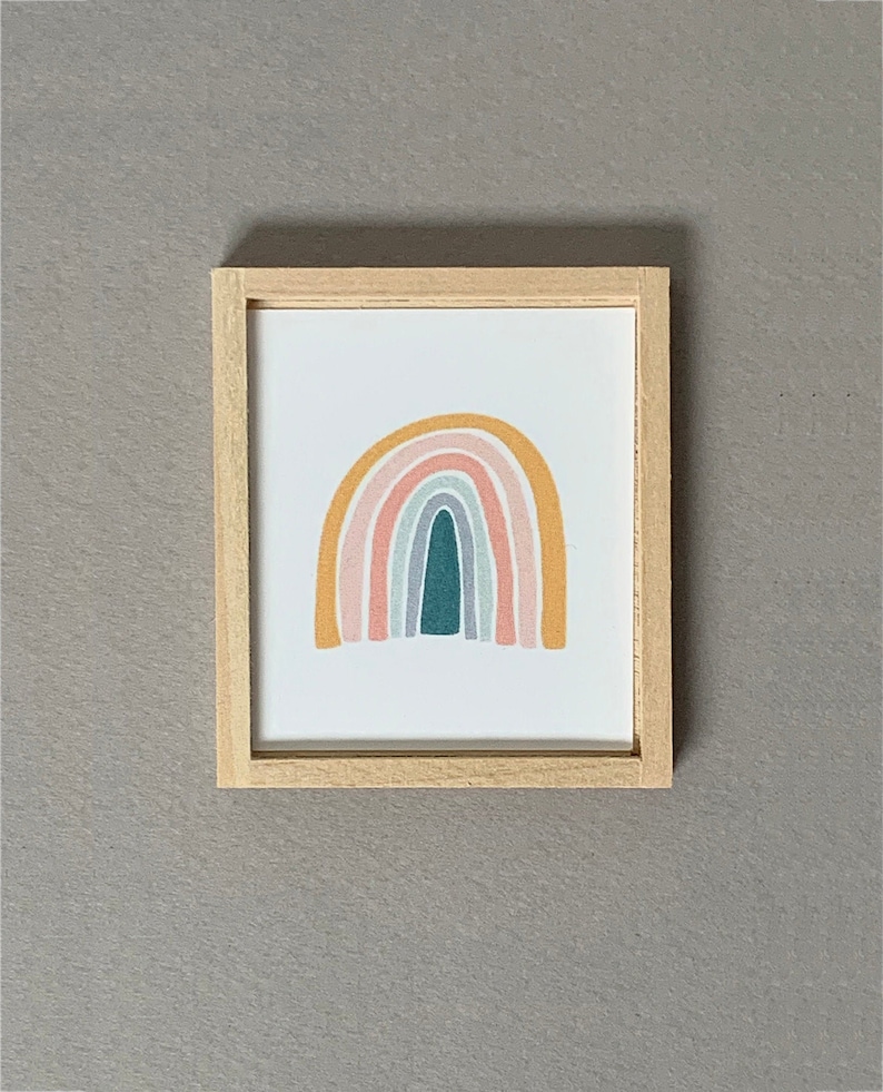 Dollhouse Artwork Miniature Art Modern Miniature Dollhouse Etsy