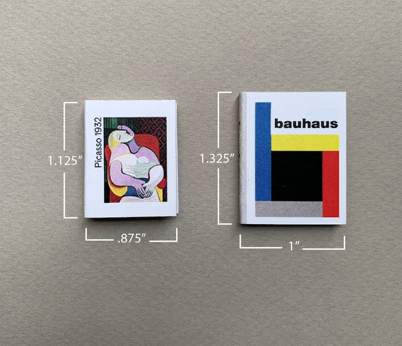 Miniature Art Books Dollhouse Coffee Table Books Dollhouse Etsy