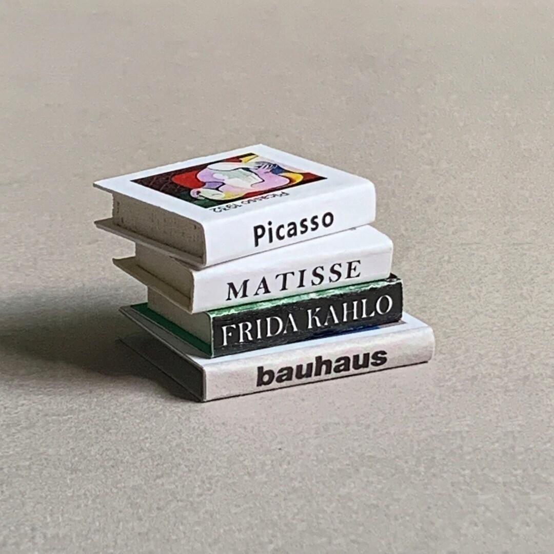 Miniature Art Books, Dollhouse Coffee Table Books, Dollhouse Art Books