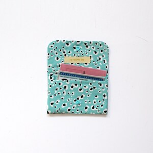 Large fabric Card holder with 2 compartments