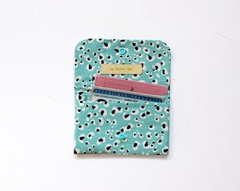 Large fabric Card holder with 2 compartments