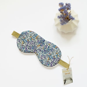 Sleep Mask, travel mask, blue liberty fabric