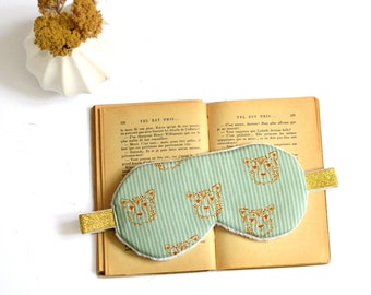 Sleep Mask, travel mask, leopard pattern