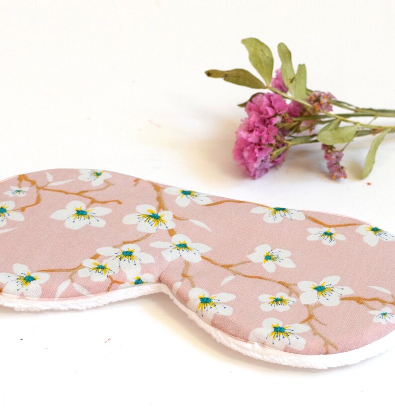 Sleep Mask, travel mask, pink flowery, Relax Mask image 8