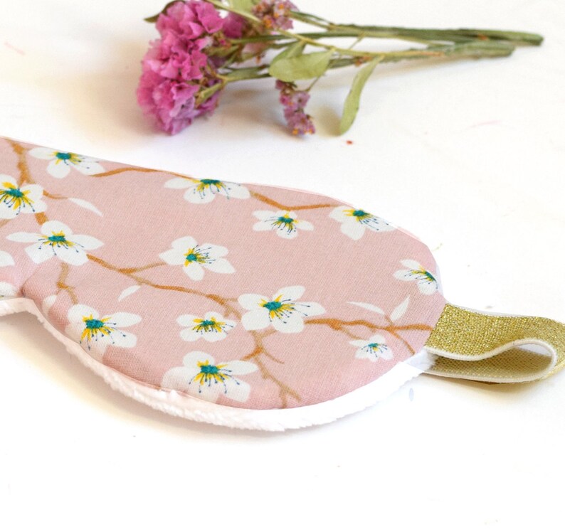 Sleep Mask, travel mask, pink flowery, Relax Mask image 3