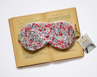 Sleeping eye Mask, travel mask, strawberry pink