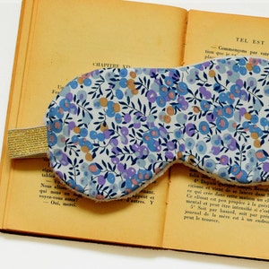 Sleep Mask, travel mask, blue liberty fabric image 5