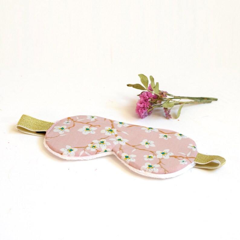 Sleep Mask, travel mask, pink flowery, Relax Mask image 2