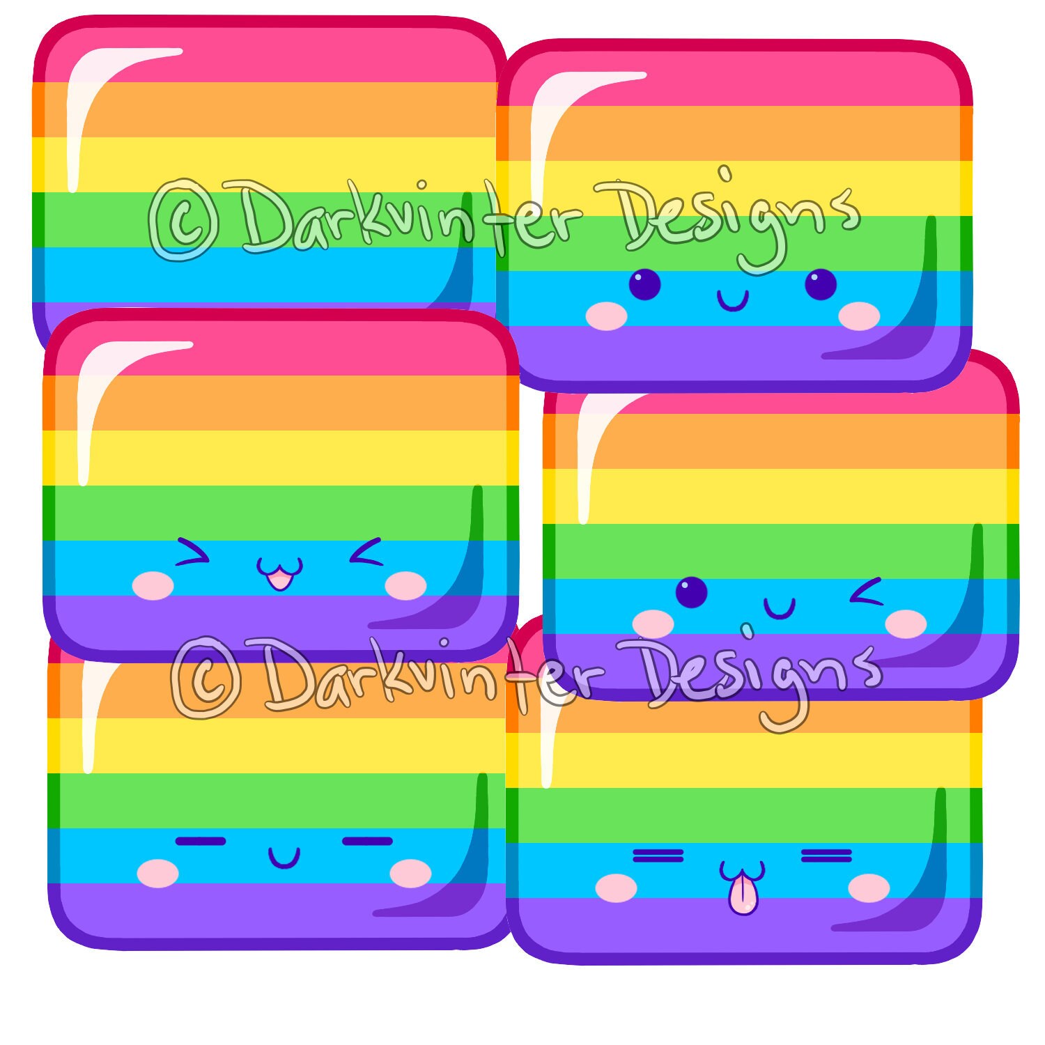 printable rainbow gay pride flag stickers etsy canada