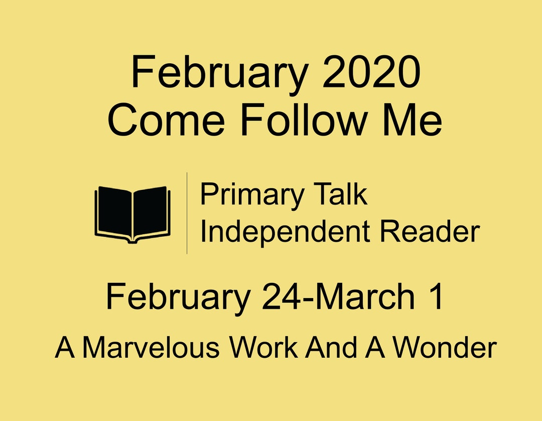 Come Follow Me February 24march 1 A Marvelous Work and Etsy