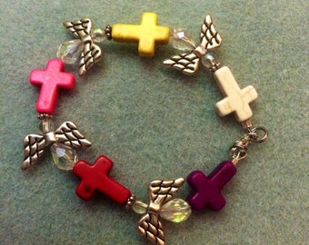 Angel & Cross Bracelet
