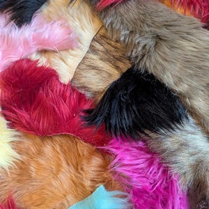 SMALL Faux Fur Fabric Scraps
