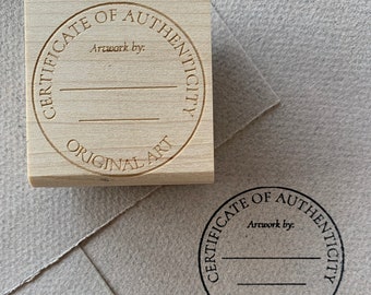 Certificate of Authenticity Stamp for Original Art