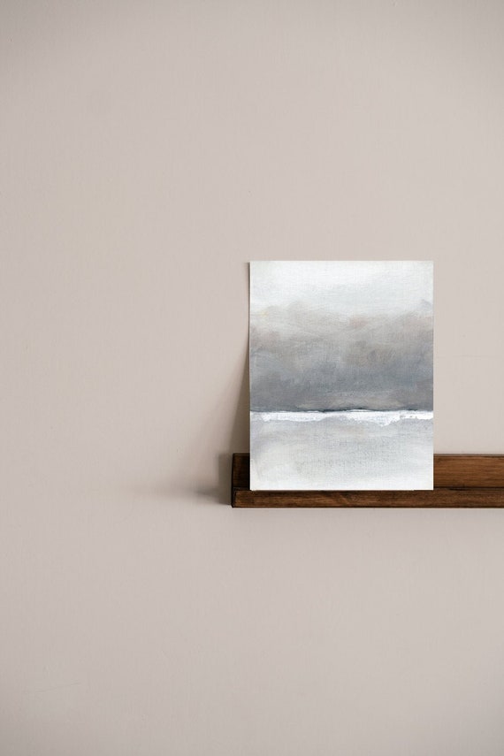 Horizon 41 Original abstract seascape painting on linen panel 8x10 inches