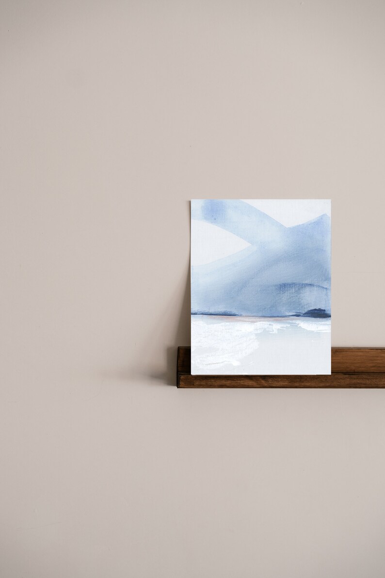 Horizon 41 Original abstract seascape painting on linen panel 8x10 inches