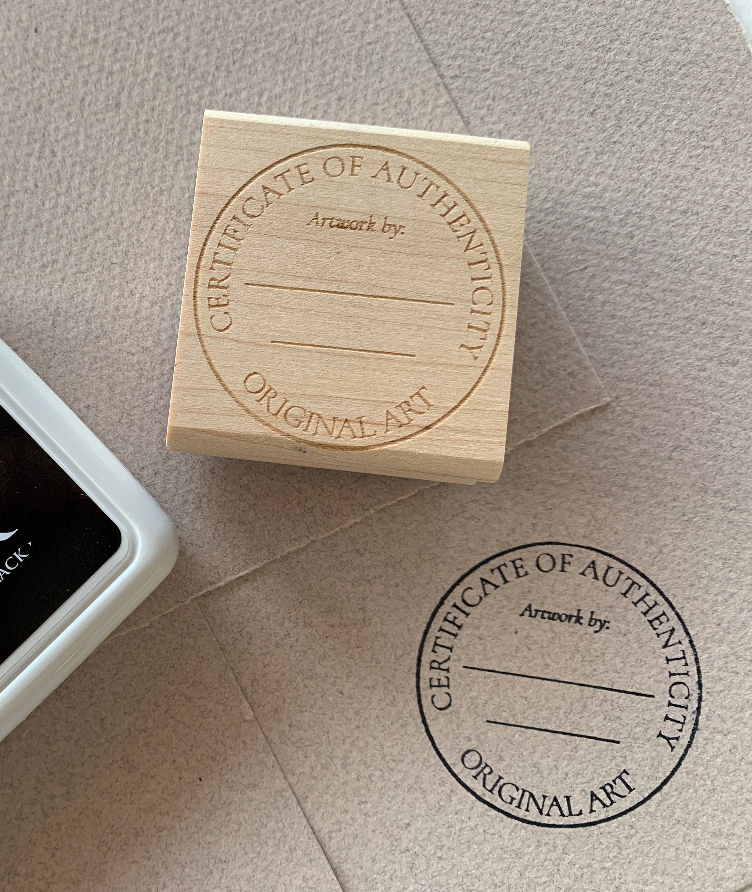 Certificate of Authenticity Stamp for Original Art Etsy