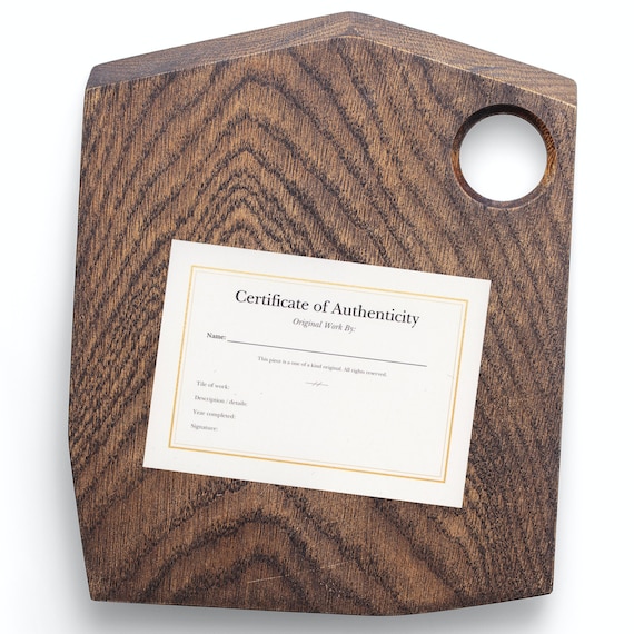 Generic Certificate of Authenticity Cards for Handmade Goods 