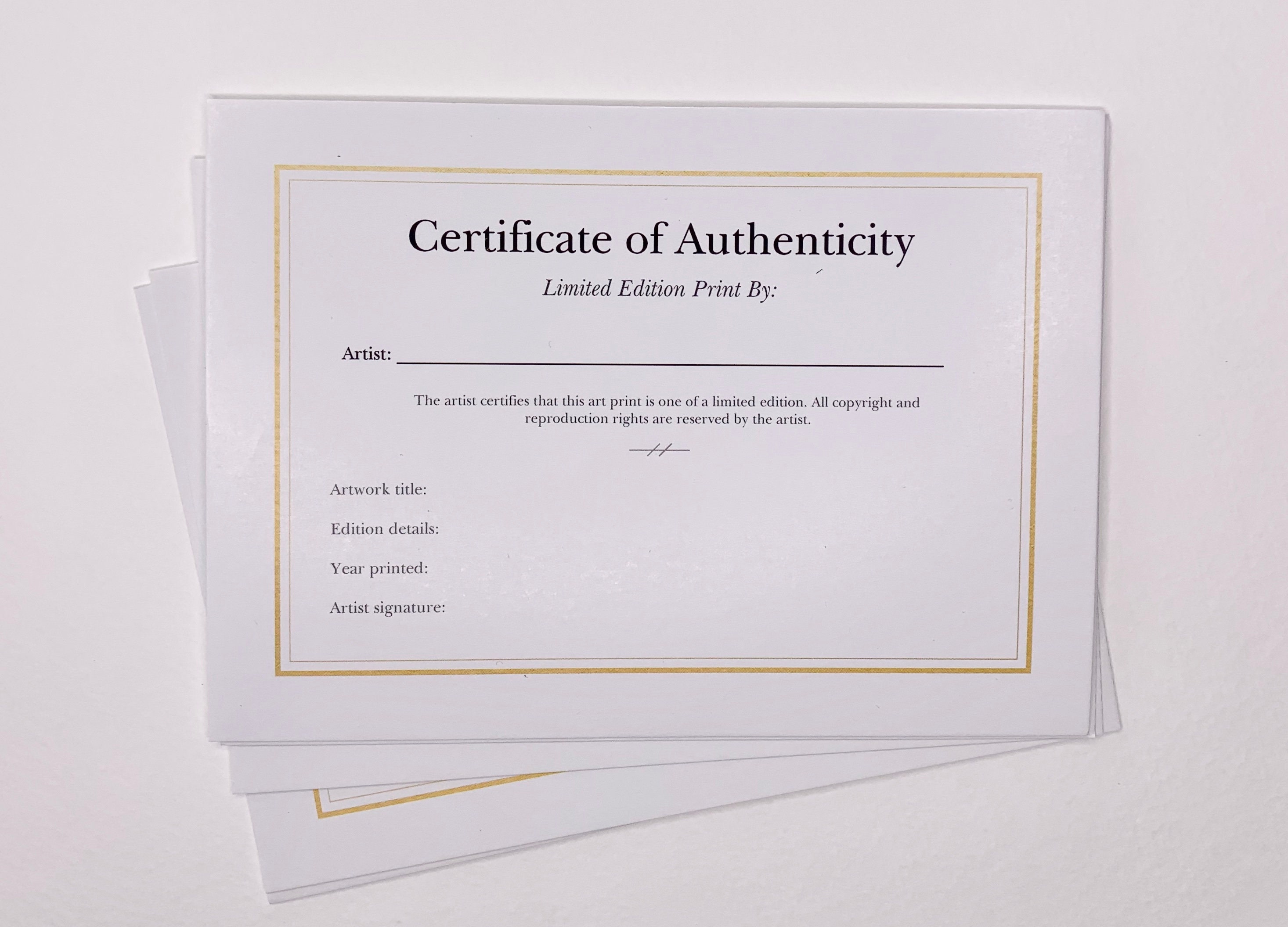 FD-328: Certificate of Origin (MSO) on money paper. 50 state. Pack of 50. -  Dec-O-Art