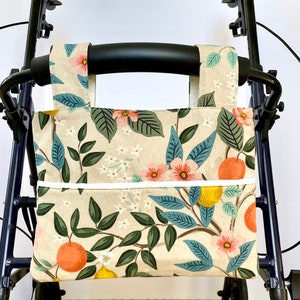 NEW Rifle Paper Co Bramble walker bag, floral bag for walker, walker caddy, rollator walker bag with pockets, Christmas gift for grandma