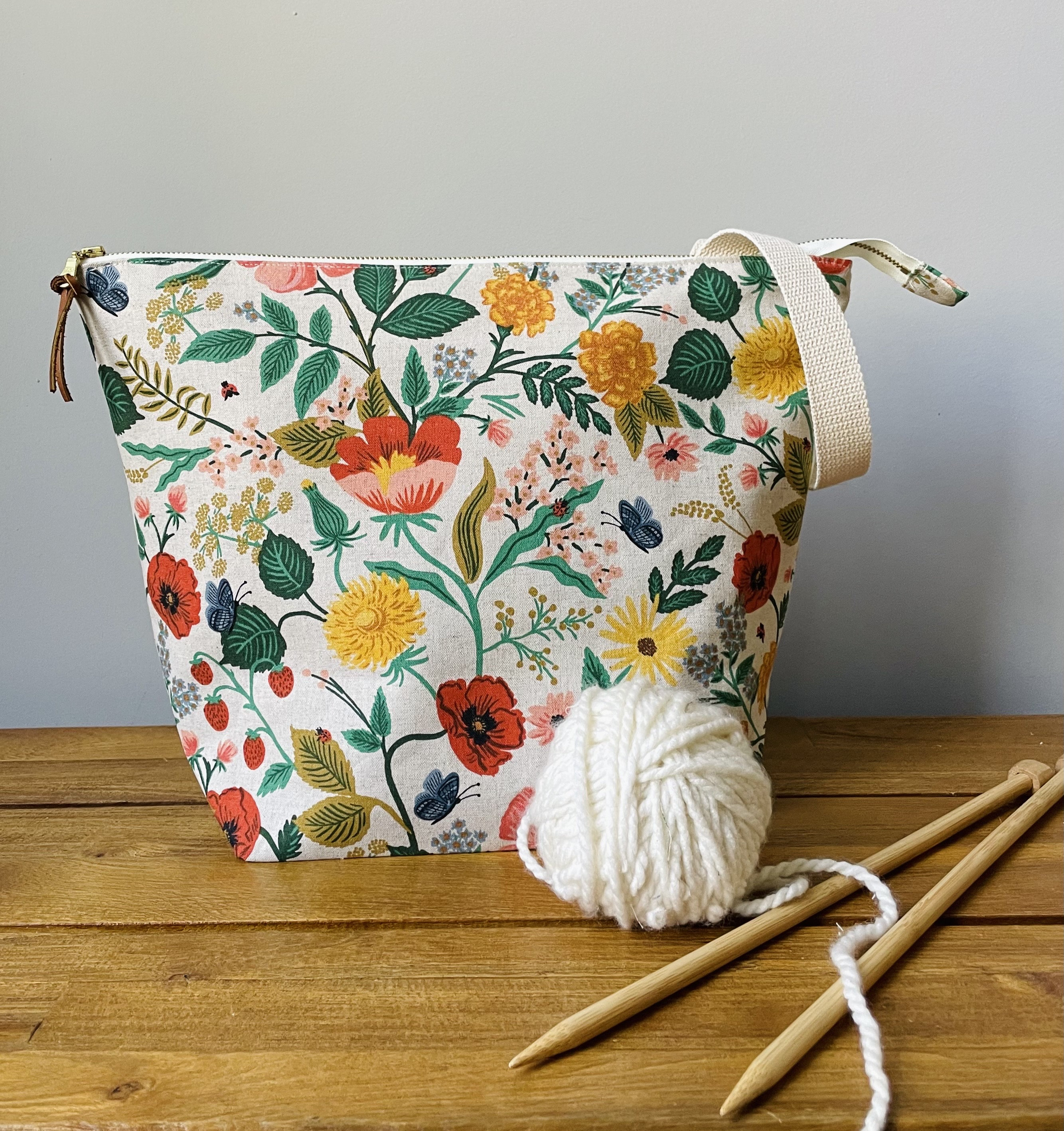 New! XL knitting project bag