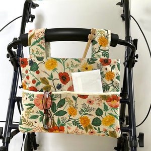 NEW Rifle Paper Co Camont  walker bag, floral bag for walker, walker caddy, rollator walker bag with pockets, birthday gift for grandma