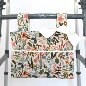 Rifle Almalfi garden floral walker bag, gift for grandma, walker tote, Mother&#39;s day gift for mom, stylish rollator bag