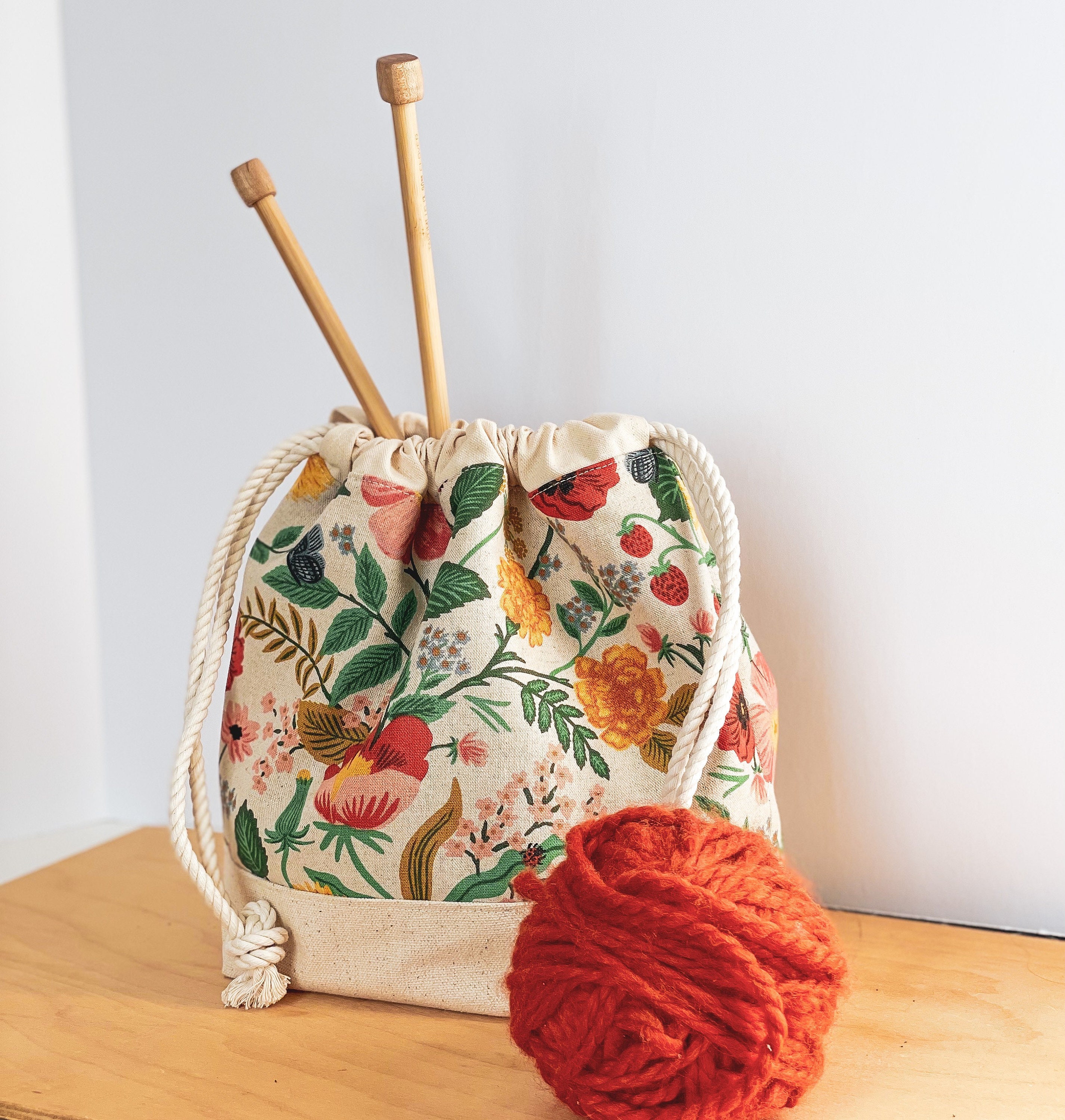 セール】Big Flower Pattern Knit Bag 【STUDIOSEVEN/スタジオ