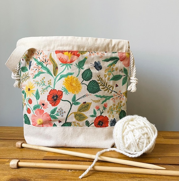 NEW Large Craft Project Tote Knitting and Crochet Bag Rifle