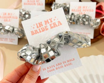 Hen Do Scrunchie Favours Disco Bride Era  Hen Party Bags and Gifts  Personalised Hair Tie Favours for Bride Tribe & Bride Squad
