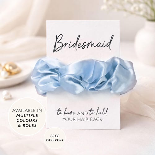 Hen Party Bag Filler I Do Crew Bridal Party Gift Something Blue Hen Do Favour Bridesmaid Proposal Gift Hair Scrunchie Bridesmaid Gift