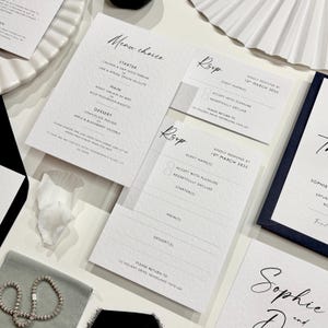 Luxus Hochzeit Antwortkarte mit Menüauswahl Karte, Elegante benutzerdefinierte Einladungen, Antwortkarte & Umschläge, schlichtes Design, Hochzeit Briefpapier,