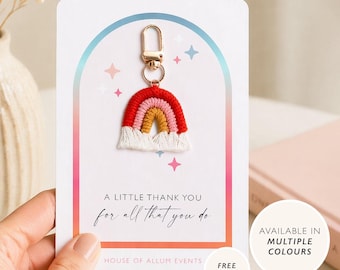 Thank You Teacher Gift Keyring Rainbow Thank You Teacher Keyring Gift Nursery Staff Thank You Keyring Small Thank You Gift Teacher