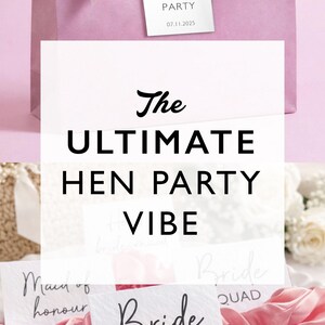 Hen Do Hair Pearl Clips Hen Party Favors and Gifts Bride Tribe and Bride Squad Accessories Personalised Hen Party Bag Fillers image 9