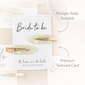 Hen Do Hair Pearl Clips Hen Party Favors and Gifts Bride Tribe and Bride Squad Accessories Personalised Hen Party Bag Fillers image 4