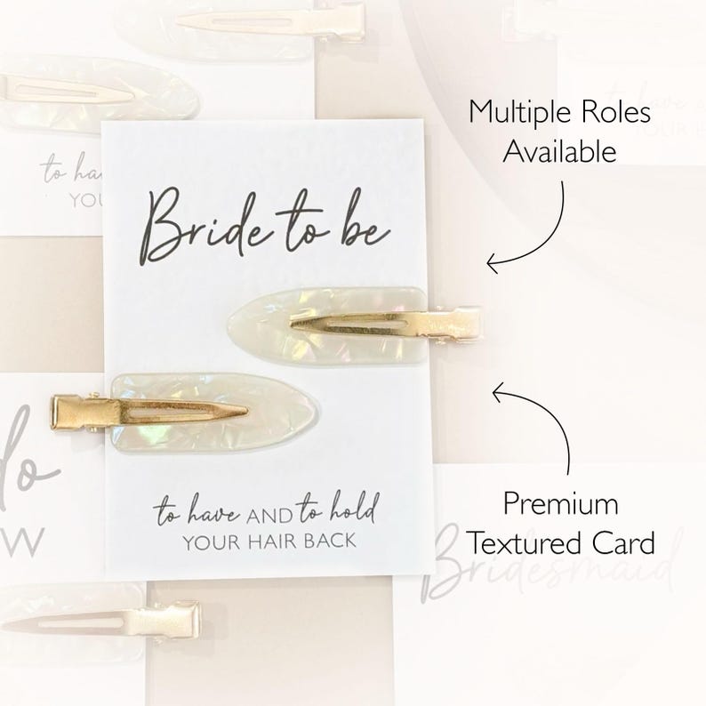 Hen Do Hair Pearl Clips Hen Party Favors and Gifts Bride Tribe and Bride Squad Accessories Personalised Hen Party Bag Fillers image 4