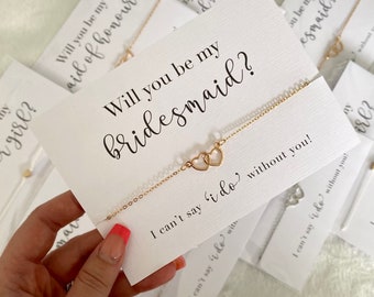 Bridesmaid proposal bracelet, personalised bracelet gift, maid of honour, flower girl, bridesmaid gift, will you be my bridesmaid, heart
