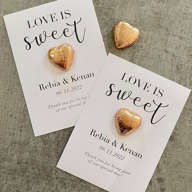 Chocolate Heart Wedding Favours Love is Sweet Table Etsy