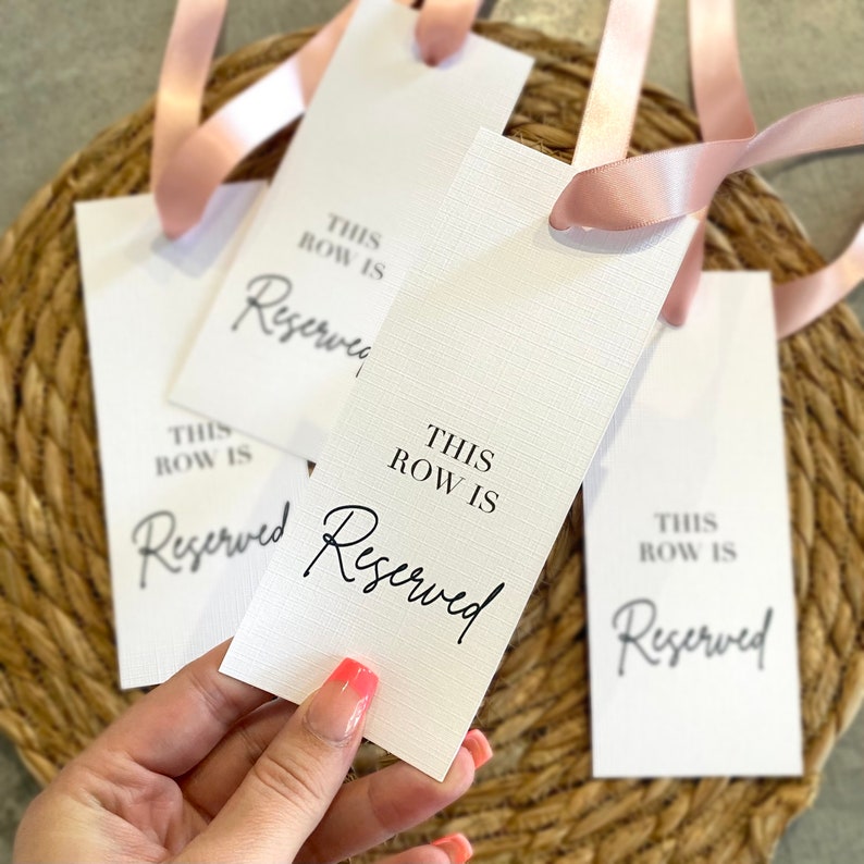 Reserved seat sign, Reserved row, Reserved seat, Wedding ideas, Wedding Details, Wedding Stationery, Elegant, Calligraphy, Personalised image 3