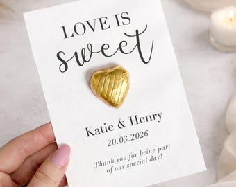 Chocolate Wedding Favours Love Is Sweet Wedding Wedding Favour Personalised Wedding Favors for Guests Chocolate Wedding Sweets Engagement