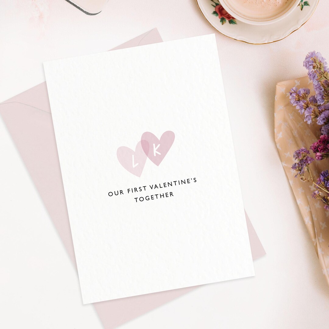 First Valentines Day Card, Personalised Valentines Card, Valentines Day