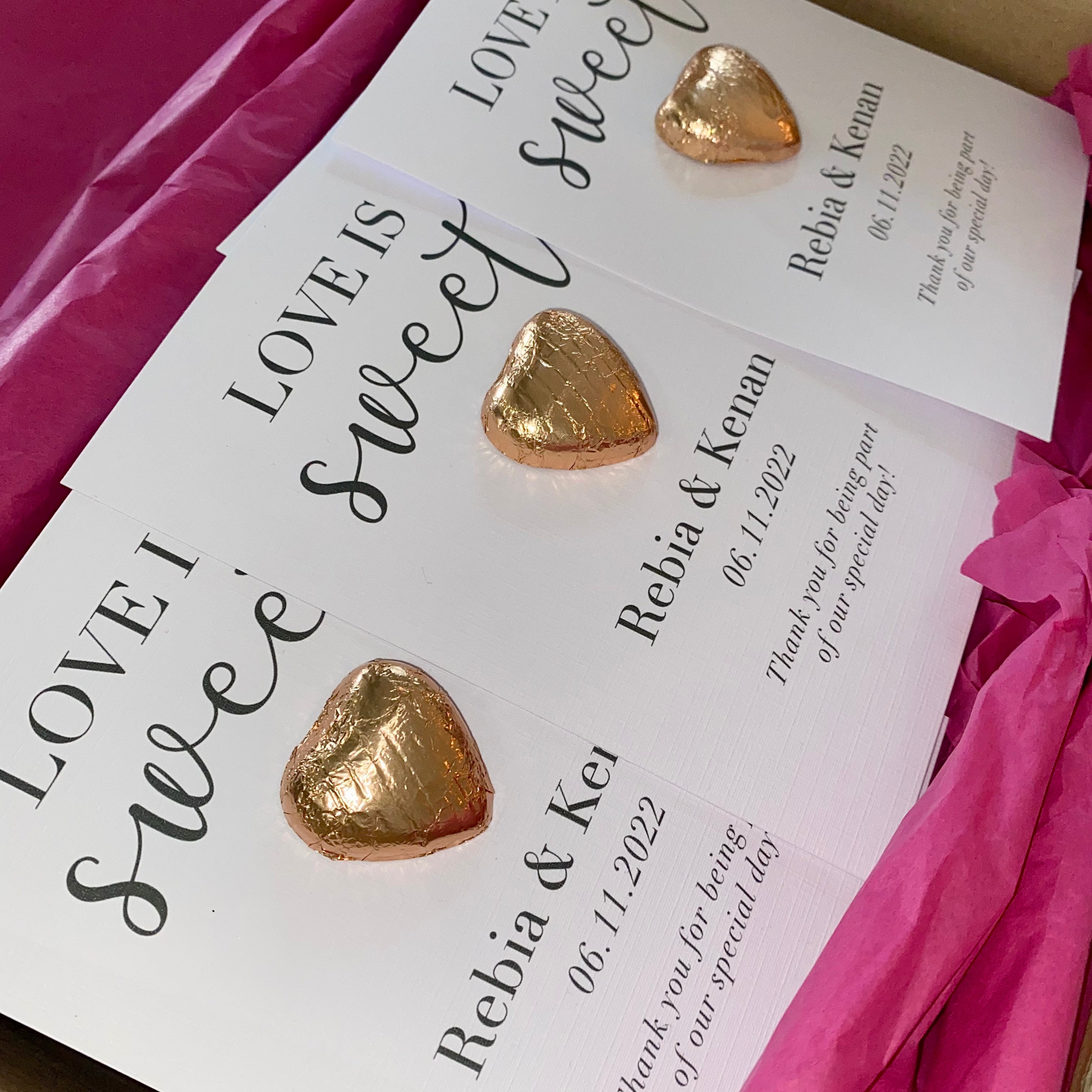 Chocolate Heart Wedding Favours Love is Sweet Table Etsy