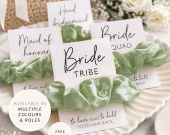 Hen Party Favours Hair Scrunchies For Bridesmaids Personalised Hen Party Bag Fillers Hen Do Pamper Kit Scrunchie Gifts Hen Party Weekend Bag