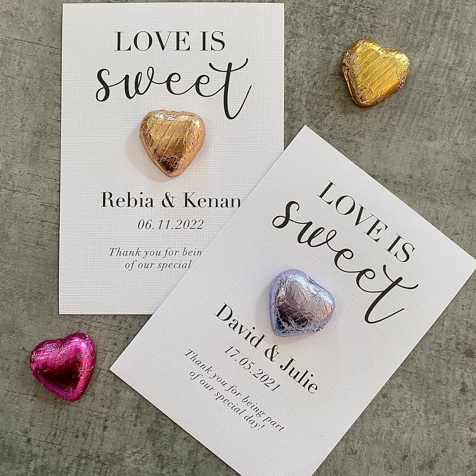 Chocolate Heart Wedding Favours Love is Sweet Table Etsy UK