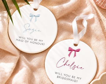 Bridesmaid Proposal Ornament, Bridal Party Gifts, Bridesmaid Proposal Card, Maid of Honour Proposal, Will You Be My, Bridesmaid Gift