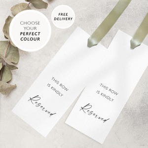 Row Reserved Sign For Ceremony Reserved Sign Wedding Reserved Sign Aisle Decor Seat Sign Wedding Reserved Row Signs