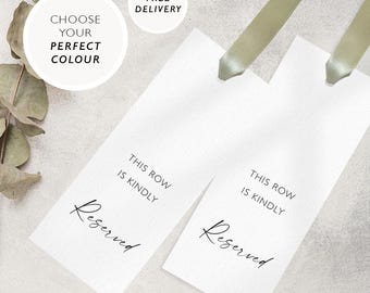 Row Reserved Sign For Ceremony Reserved Sign Wedding Reserved Sign Aisle Decor Seat Sign Wedding Reserved Row Signs