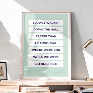 Champagne Supernova – Oasis Wand Kunst Druck, Musik Poster, Noel & Liam Gallagher Geschenk