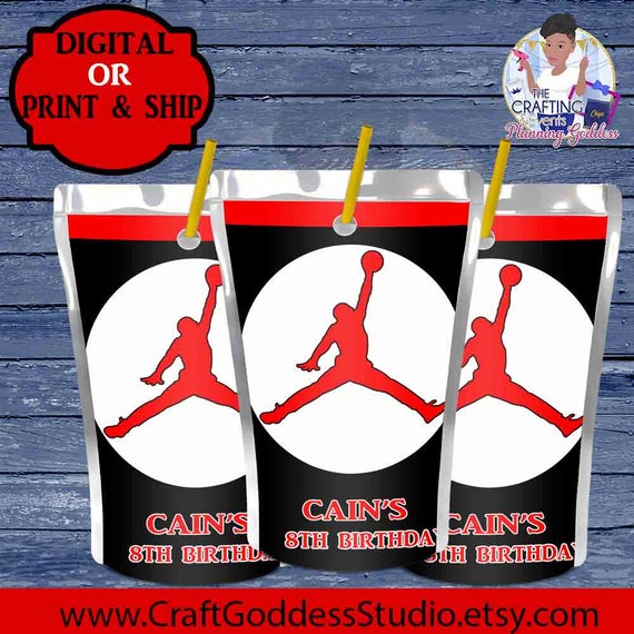 Jordan Theme Jordan Chip Bag Jordan Favor Bag Jordan Etsy